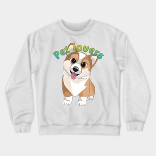 Cute dog puppy cartoon for pet lovers Crewneck Sweatshirt